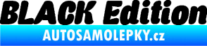 Samolepka Black edition 001 nápis černá