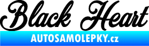 Samolepka Black Heart nápis černá