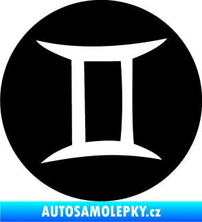 Samolepka Blíženci 001 - horoskop černá