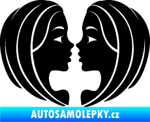 Samolepka Blíženci 002  černá