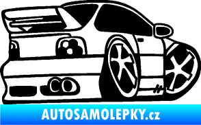 Samolepka BMW e46 karikatura pravá černá