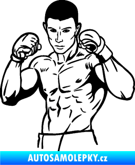 Samolepka Boxer 003 levá černá