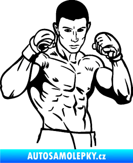 Samolepka Boxer 003 pravá černá