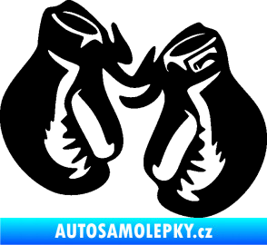 Samolepka Boxerské rukavice 001 levá černá