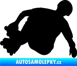 Samolepka Bruslař 001 levá černá