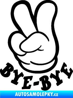 Samolepka Bye Bye 001 levá ujedu ti černá