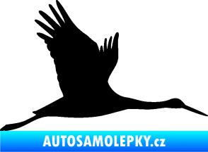 Samolepka Čáp 002 pravá černá