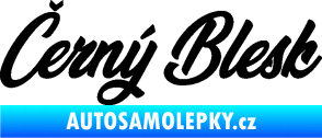Samolepka Černý blesk nápis černá