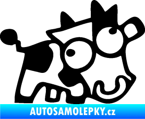 Samolepka Crazy cow pravá černá