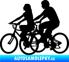 Samolepka Cyklisté 001 levá pár černá