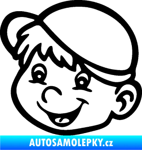 Samolepka Dítě v autě 038 levá kluk hlavička černá