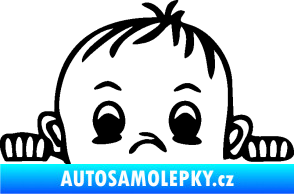 Samolepka Dítě v autě 045 pravá chlapeček hlavička černá