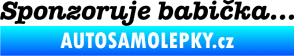 Samolepka Sponzoruje babička černá