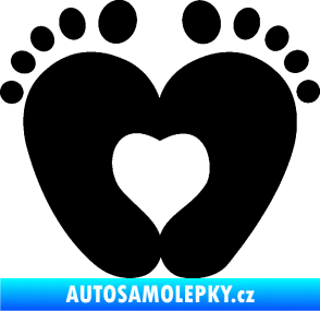 Samolepka Dítě v autě 064 nožičky černá