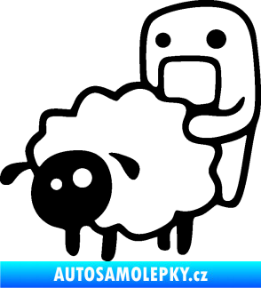 Samolepka Domo 005 levá love sheep černá