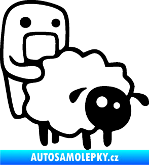 Samolepka Domo 005 pravá love sheep černá