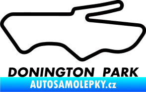 Samolepka Okruh Donington Park černá