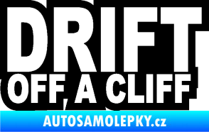 Samolepka Drift off a cliff černá