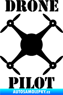 Samolepka Drone pilot  nápis  černá
