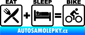 Samolepka Eat sleep bike černá