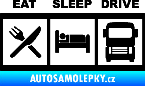 Samolepka Eat, sleep, drive 003 s nápisem černá