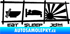Samolepka Eat sleep JDM černá
