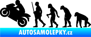 Samolepka Evoluce 004 levá motorkář černá