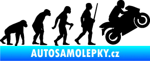Samolepka Evoluce 004 pravá motorkář černá