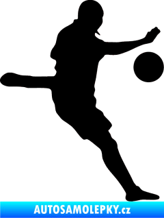 Samolepka Fotbalista 022 pravá černá