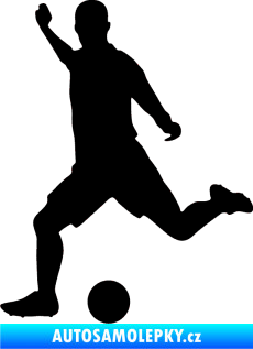 Samolepka Fotbalista 031 levá černá