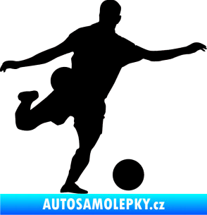 Samolepka Fotbalista 032 pravá černá