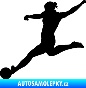 Samolepka Fotbalistka 002 levá černá