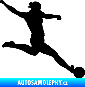 Samolepka Fotbalistka 002 pravá černá