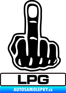 Samolepka Fuck off LPG černá
