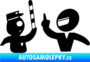 Samolepka Fuck the police 003 černá