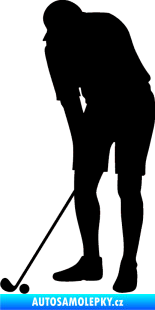 Samolepka Golfista 007 levá černá