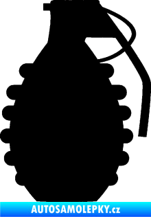 Samolepka Granát 002 pravá černá
