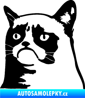 Samolepka Grumpy cat 002 levá černá