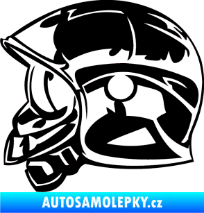 Samolepka Helma levá černá