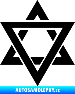Samolepka Hexagram černá