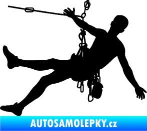 Samolepka Horolezec 002 pravá černá