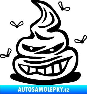 Samolepka Hovínko s mouchami levá černá