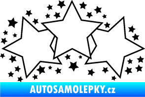 Samolepka Hvězdy a hvězdičky dekor černá