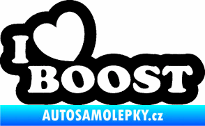 Samolepka I love boost 001 černá
