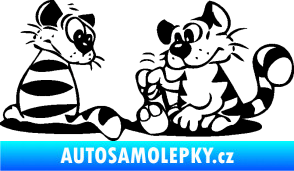 Samolepka Interiér 010 pravá kočičky černá