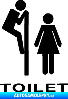 Samolepka Interiér 013 - Toilet černá