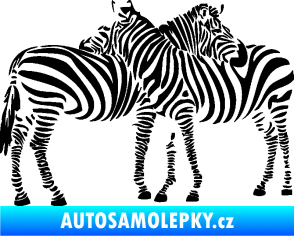Samolepka Interiér 019 pravá zebry černá