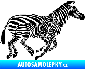 Samolepka Interiér 020 pravá zebry černá