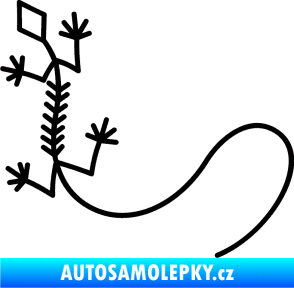Samolepka Ještěrka 007 levá černá