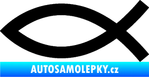 Samolepka Jesus rybička 002 křesťanský symbol černá